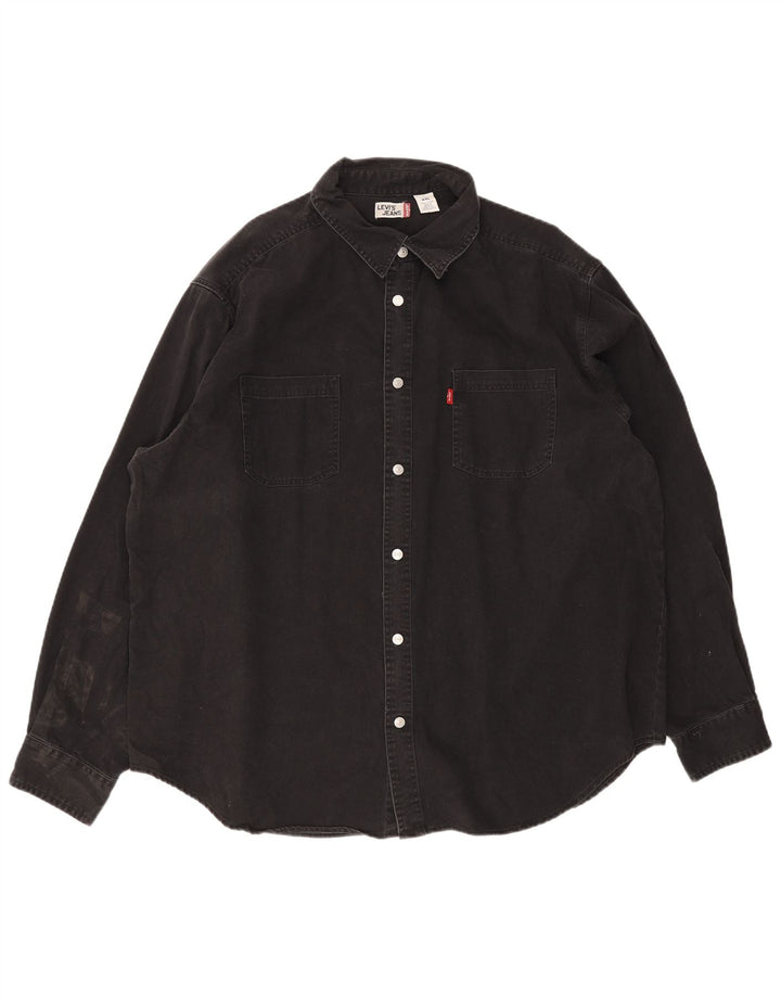 Levi's Herren-Jeanshemd 2XL aus schwarzer Baumwolle