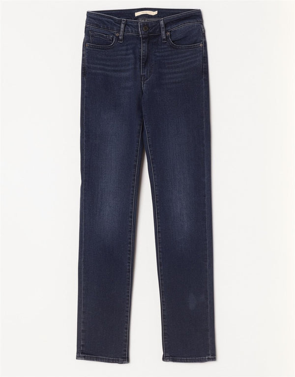 Levi's Damen 712 Slim Jeans W26 L30 Marineblau Baumwolle