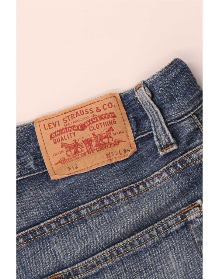 Levi's Herren 512 Bootcut Jeans W33 L31 Blaue Baumwolle