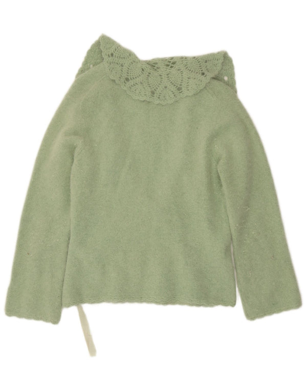 Monsoon Damen-Cardigan-Pullover UK 16 Large Green Angora