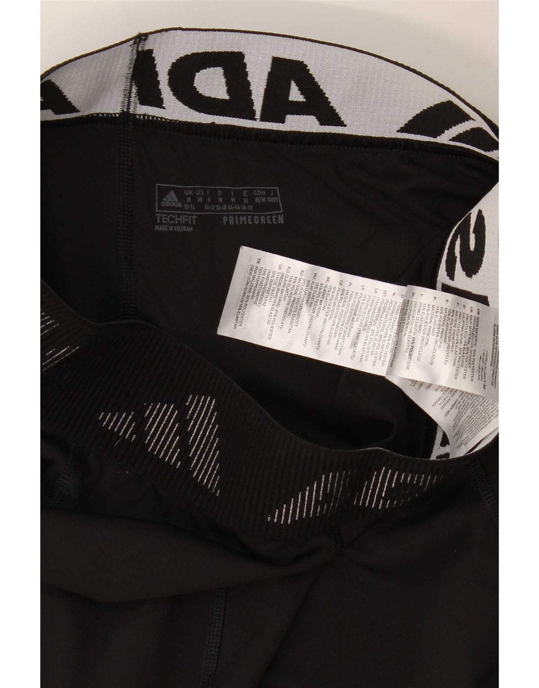 Adidas Womens Graphic Capri Leggings UK 12/14 Medium Black Polyester
