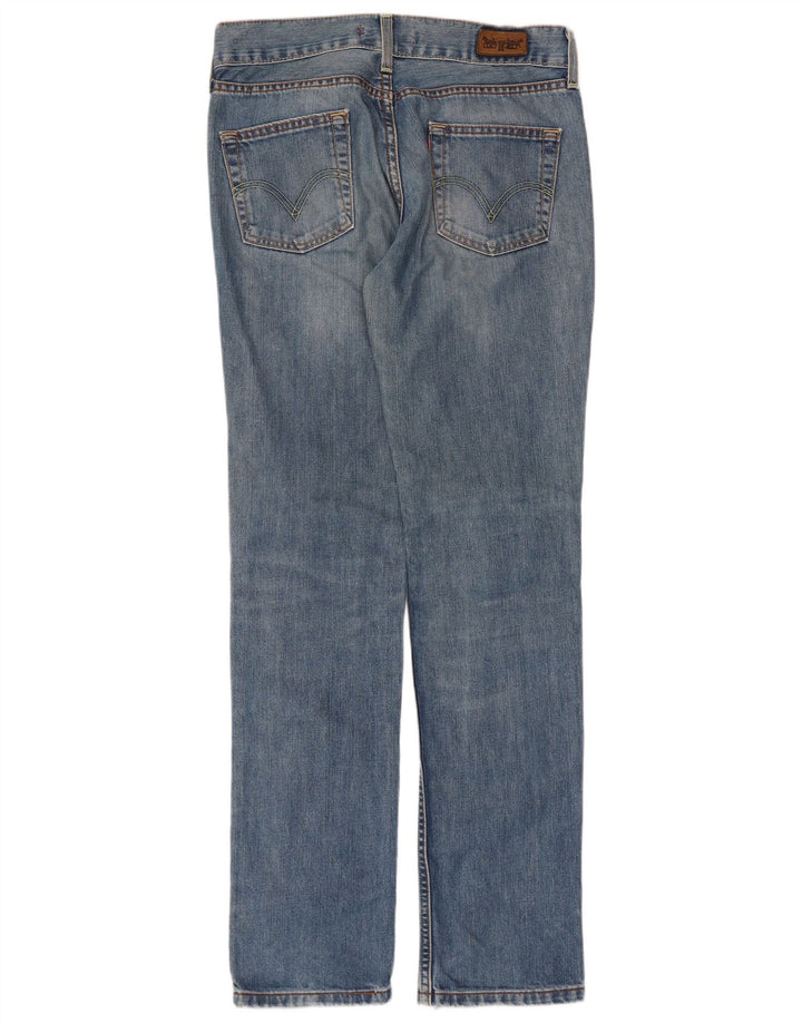 Levi's Damen Straight Jeans W31 L34 Blaue Baumwolle
