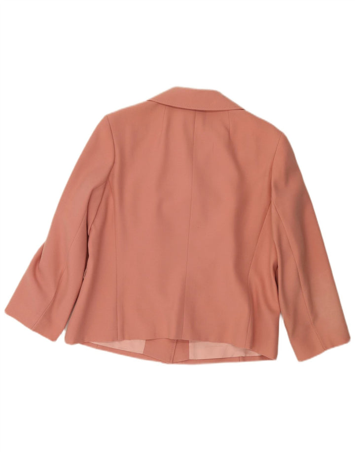 Goldix Damen-Blazerjacke mit 4 Knöpfen, UK 12, mittelrosa Wolle