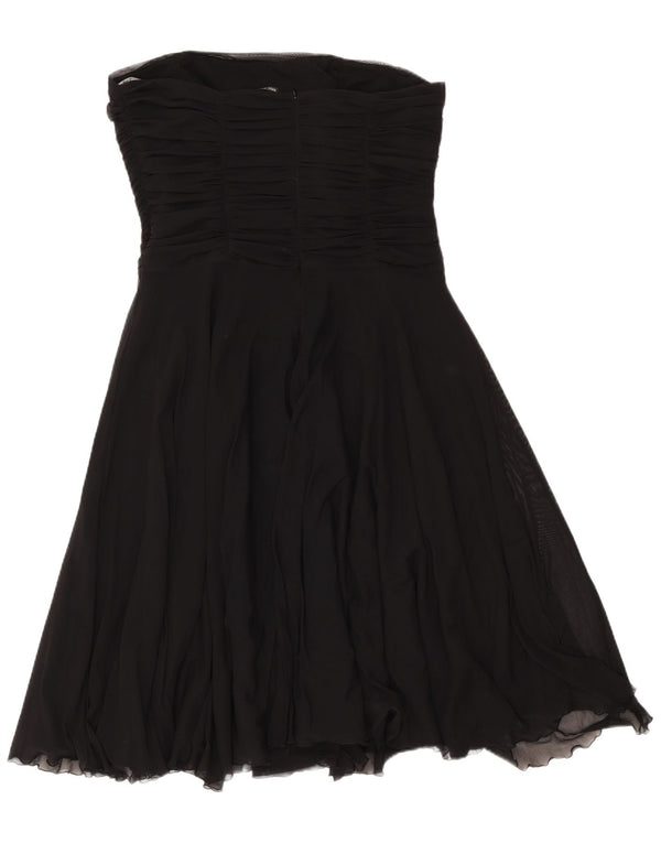 Marks & Spencer Damen Trägerloses Kleid UK 16 Large Schwarz Polyamid