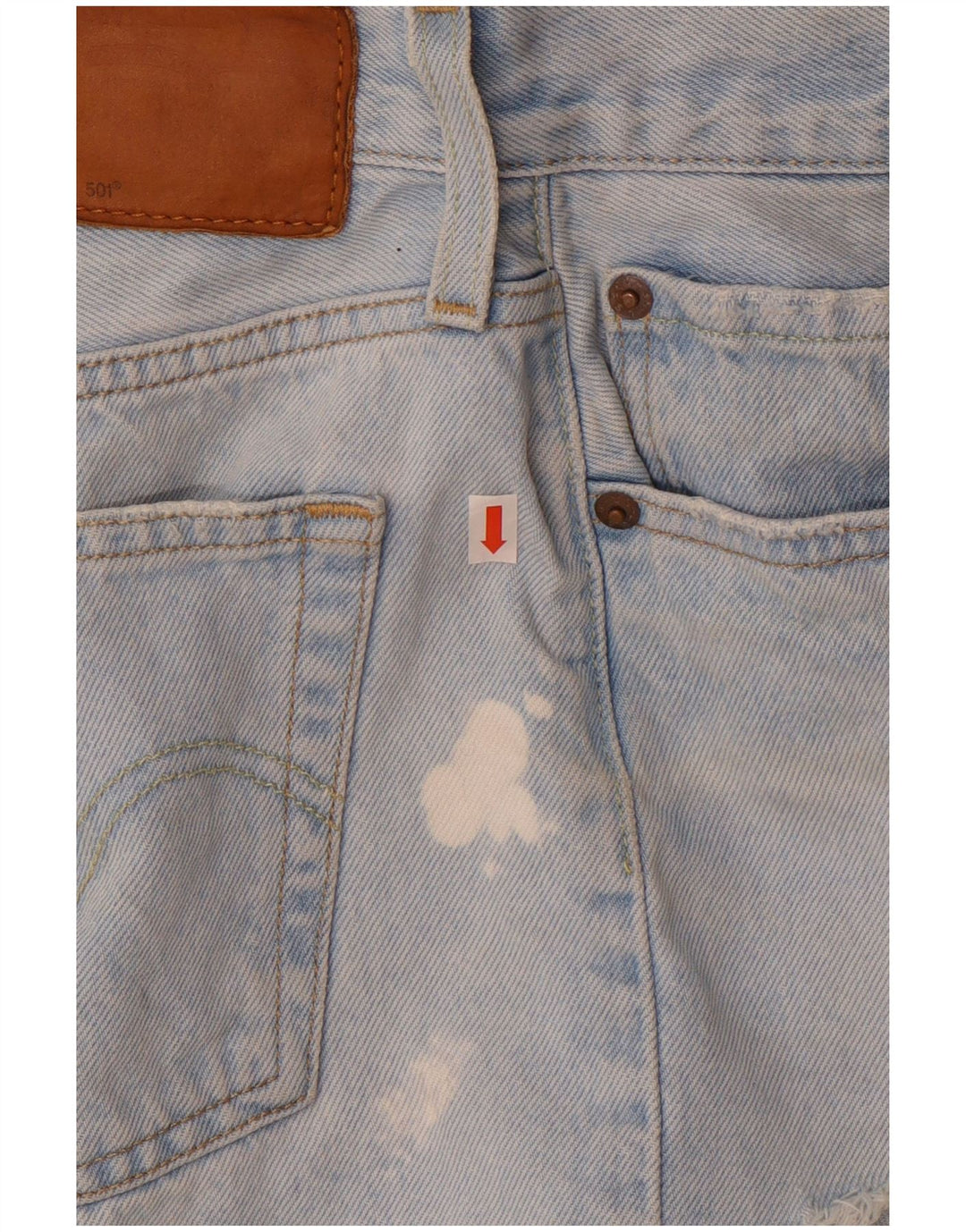 Levi's Damen 501 Denim Shorts W27 Small Blaue Baumwolle