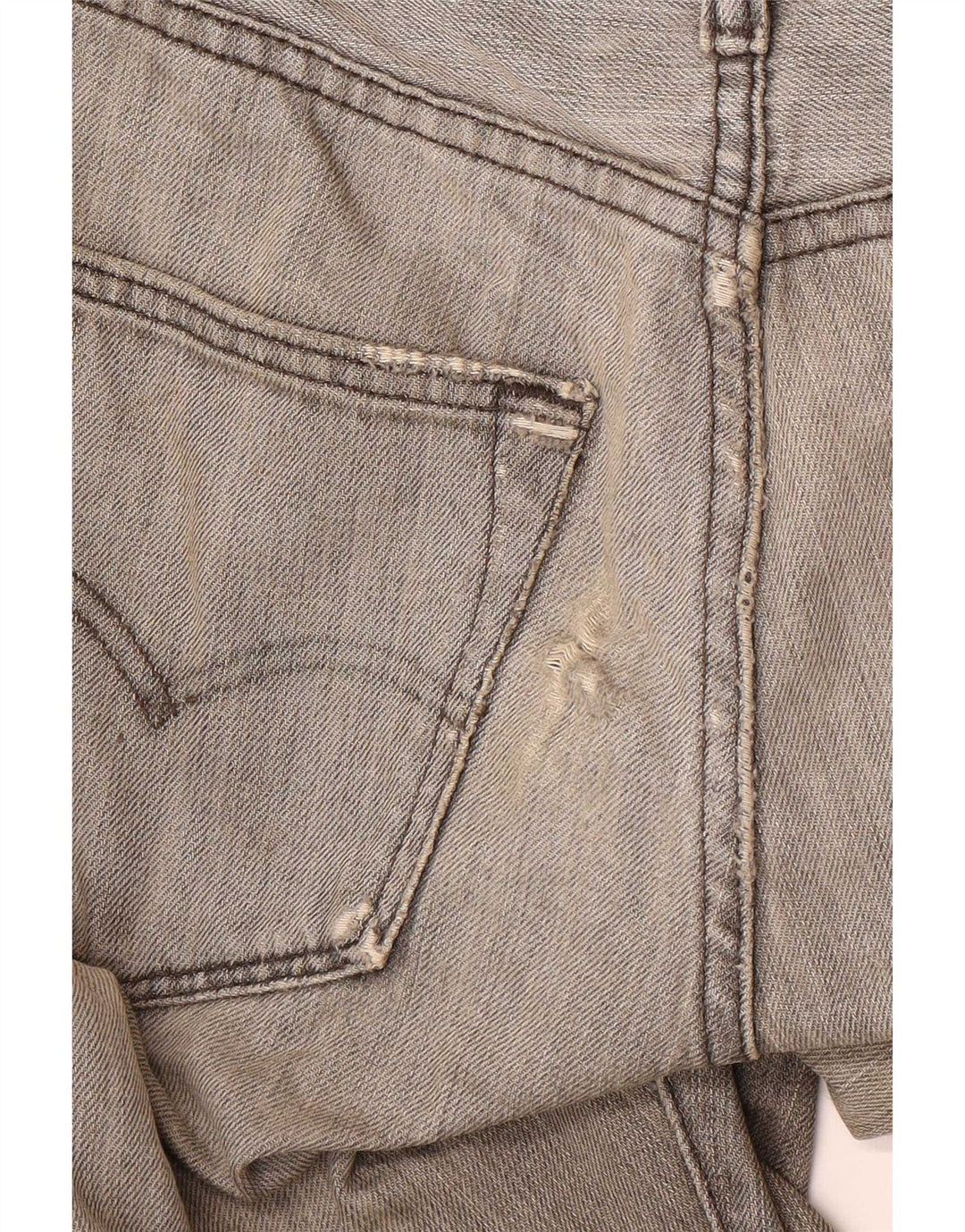 Levi's Damen 501 Straight Jeans W30 L32 Graue Baumwolle