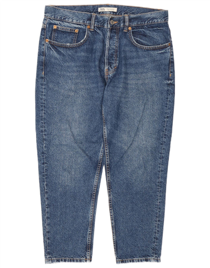 Kurze Jeans für Herren von Zara, EU 46, XL, W36, L25, Blau