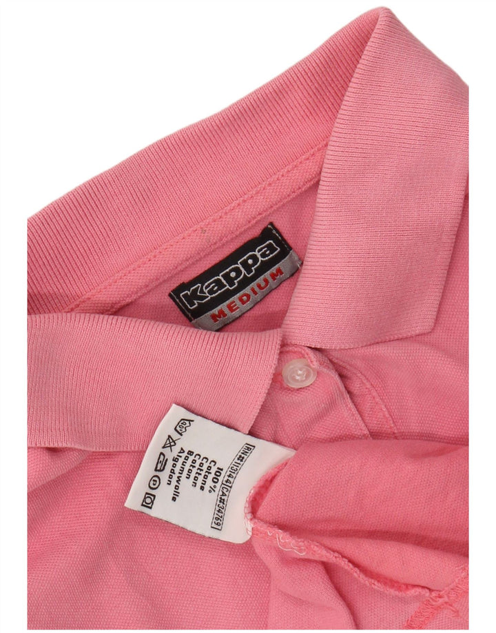 KAPPA Damen Poloshirt UK 12 Mittelrosa Baumwolle