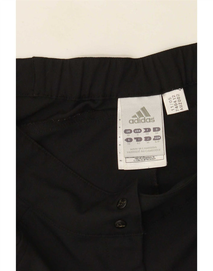 Adidas Damen Climalite Regular Sport Shorts UK 10 Small Schwarz Polyester