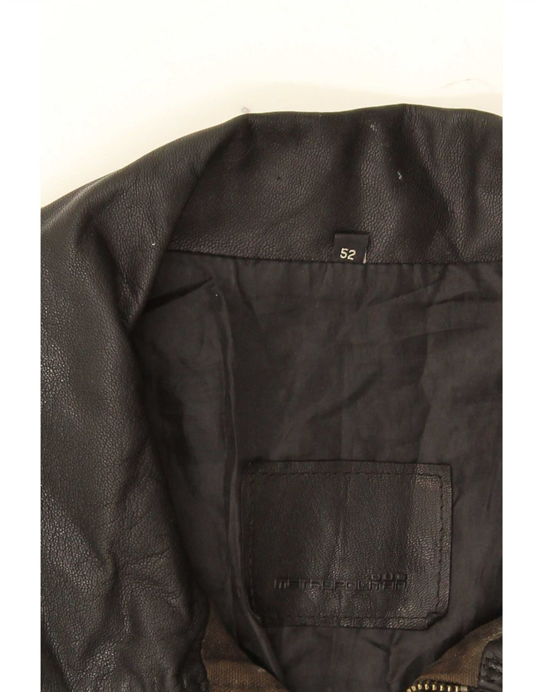 Metropolitan Herren Lederjacke IT 52 XL Schwarzes Leder