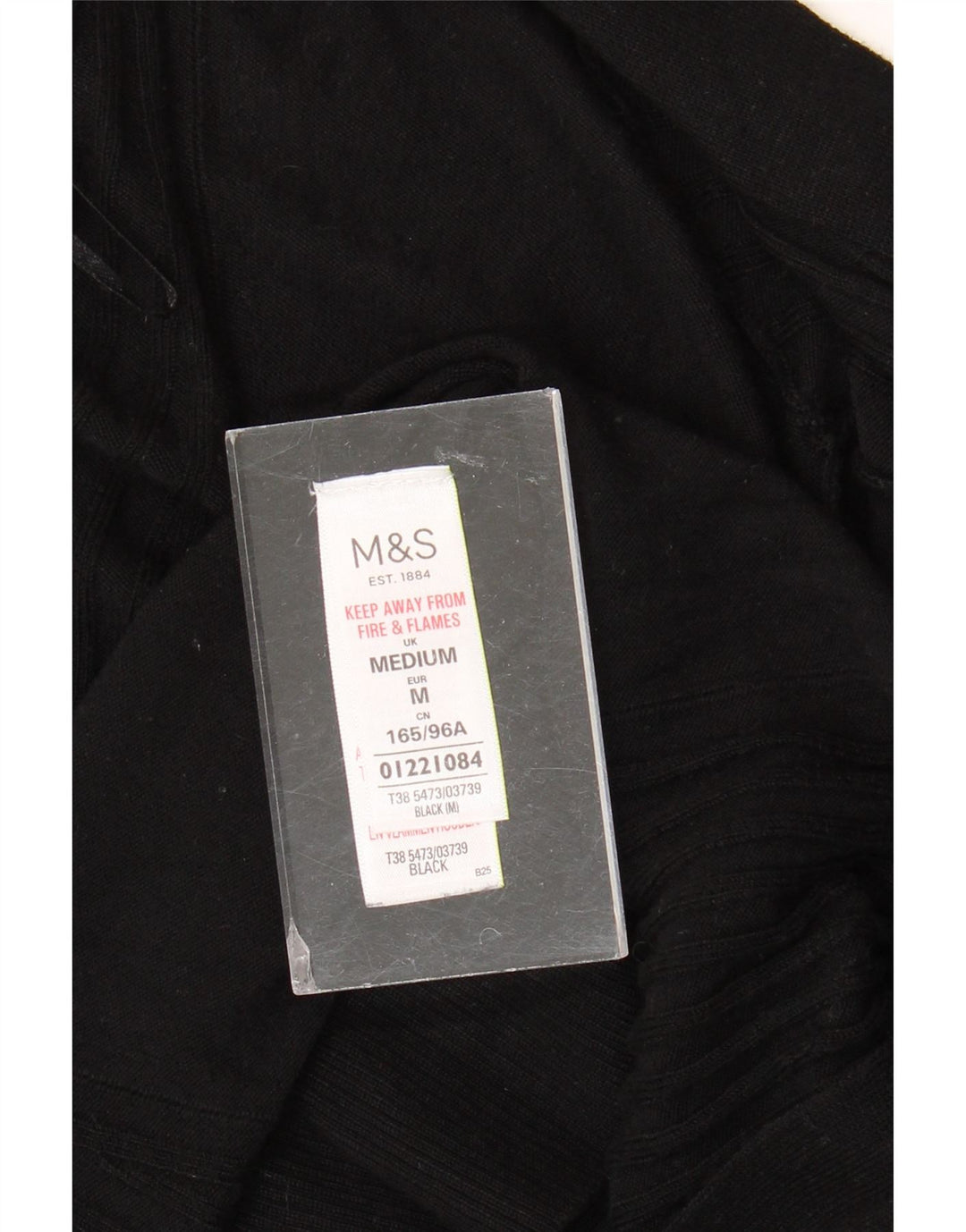 Marks & Spencer Damen Longline Open Cardigan Pullover UK 14 Medium Schwarz