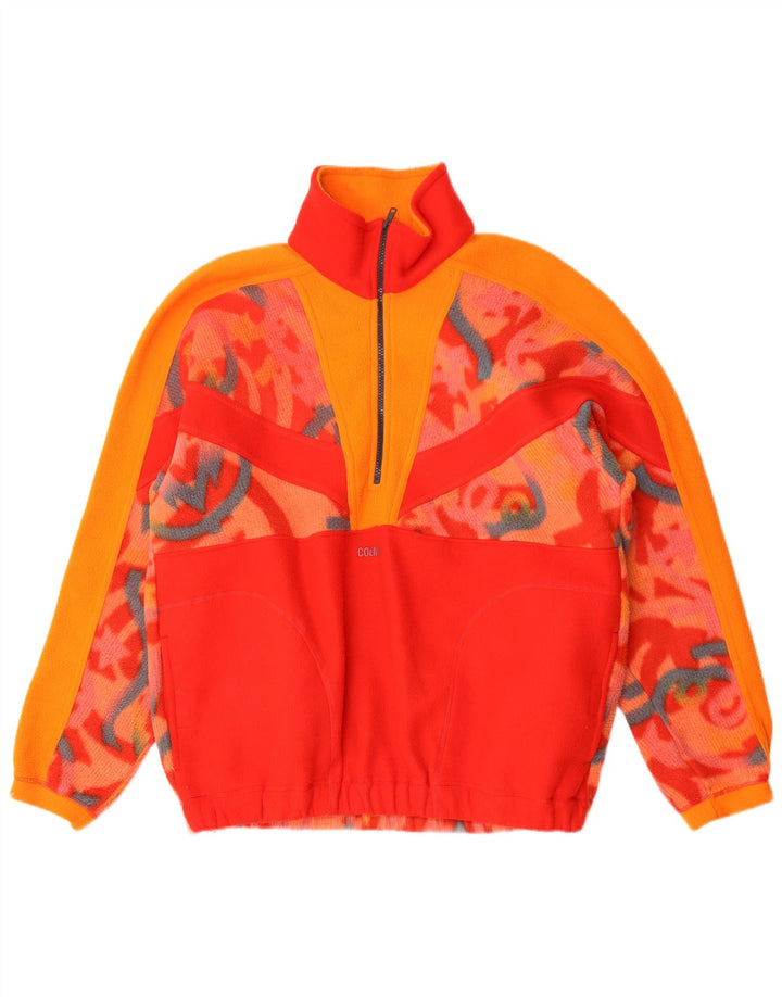 Colmar Herren-Fleecepullover mit Reißverschluss am Hals, XL, rotes geometrisches Polyurethan