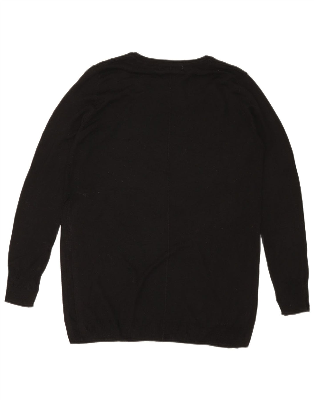 Zara Damen-Pullover, übergroß, Rundhalsausschnitt, Gr. 10, Größe S, schwarze Viskose