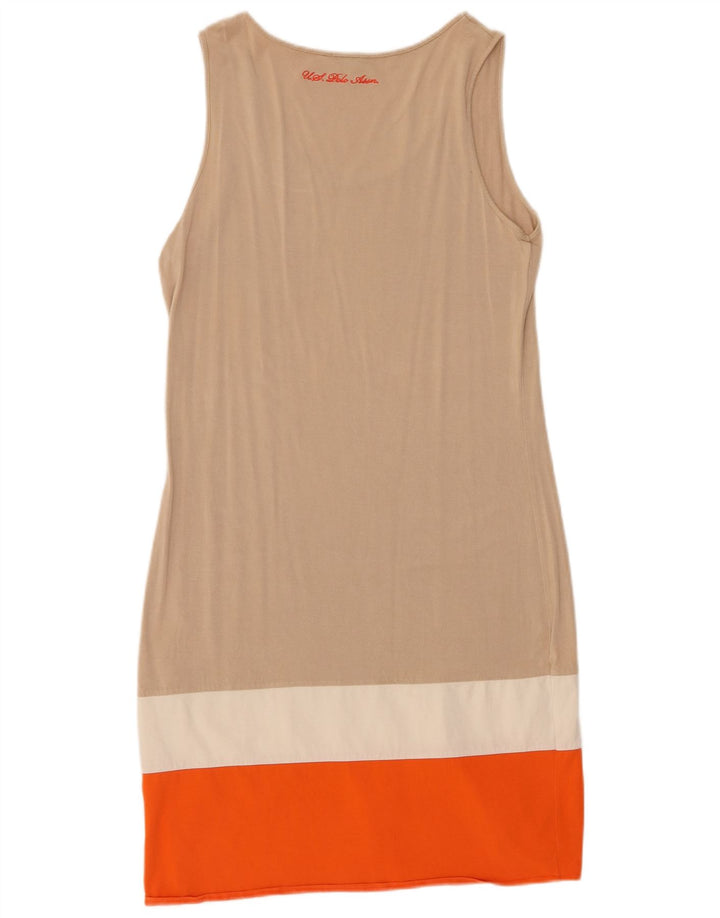 U.S. Polo Assn. Basic-Kleid für Damen, UK 12, Mittelbeige, Farbblock