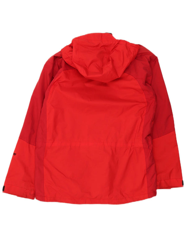 The North Face Herren-Regenjacke mit Kapuze, UK 36, Small, rotes Colourblock-Nylon