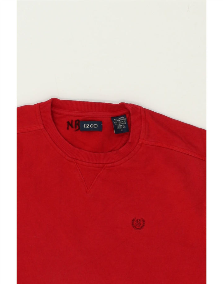 IZOD Mens Sweatshirt Jumper Medium Red Cotton Vintage Izod and Second-Hand Izod from Messina Hembry 