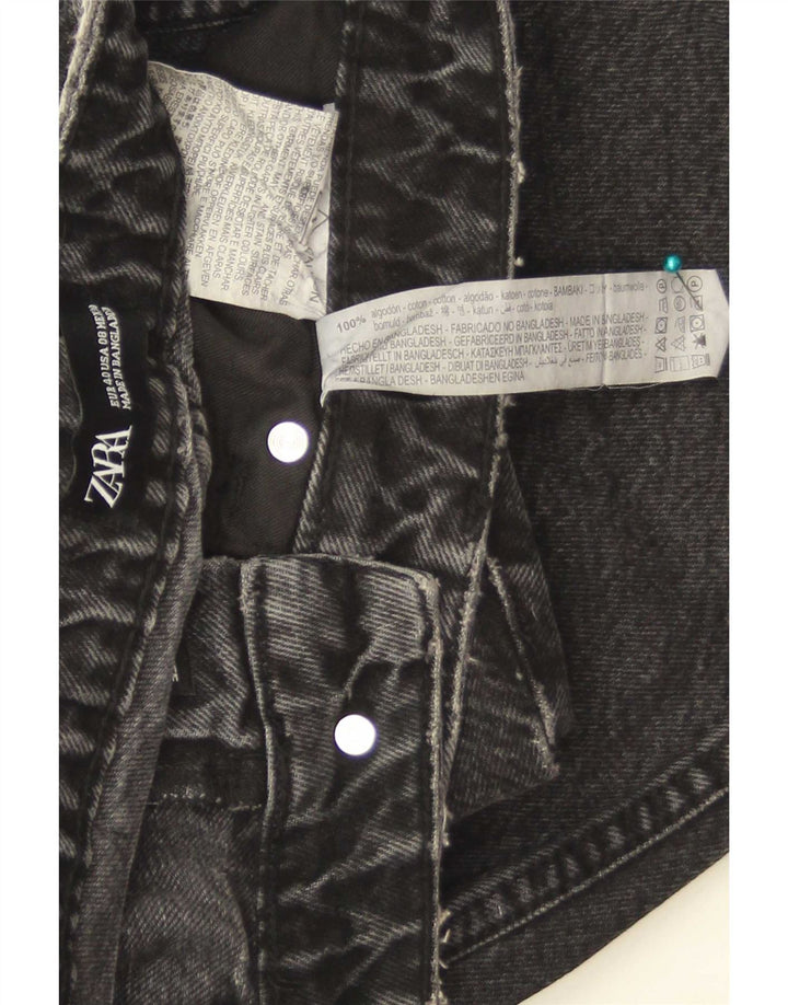 Zara Damen Tapered Jeans EU 40 Medium W30 L27 Schwarze Baumwolle