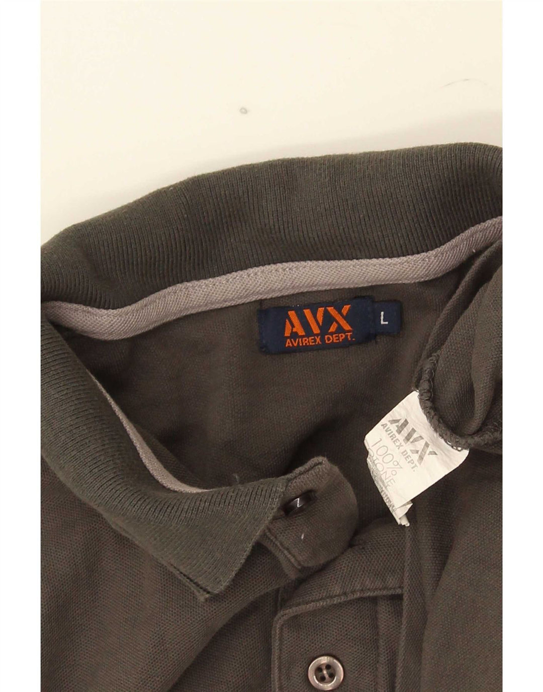 Avirex Herren-Poloshirt, groß, grau gestreift, Baumwolle