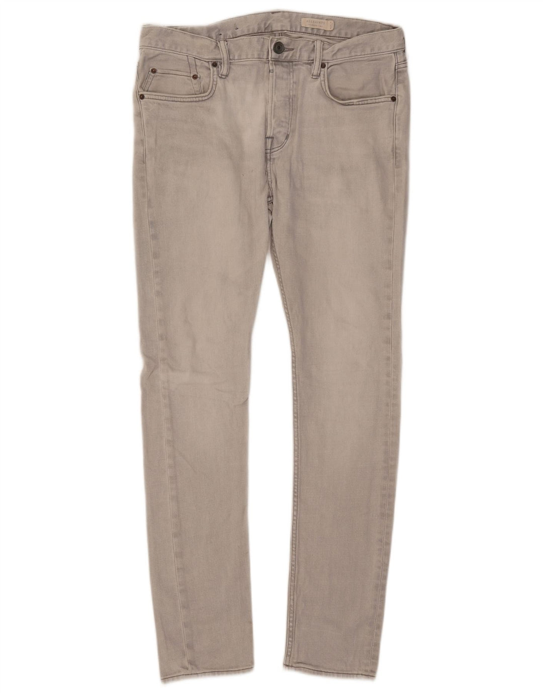 All Saints Herren Cigarette Skinny Jeans W35 L31 Grau