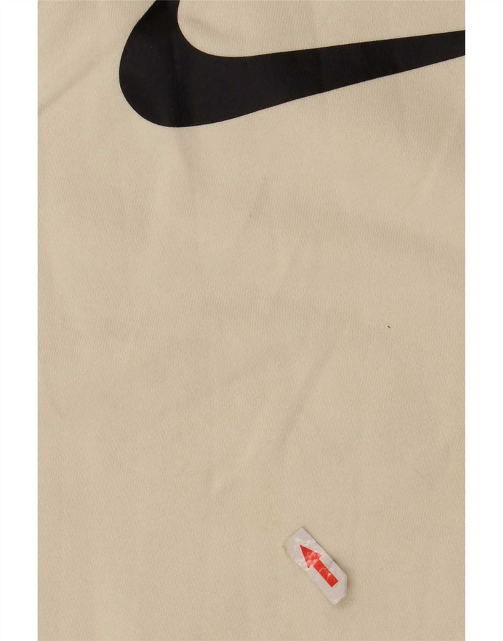 Nike Herren-Sweatshirt mit Grafik, mittelgroß, cremefarbene Colourblock-Baumwolle