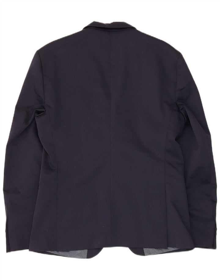 Zara Herren-Blazer mit 2 Knöpfen, EU 42, groß, marineblau, Polyester