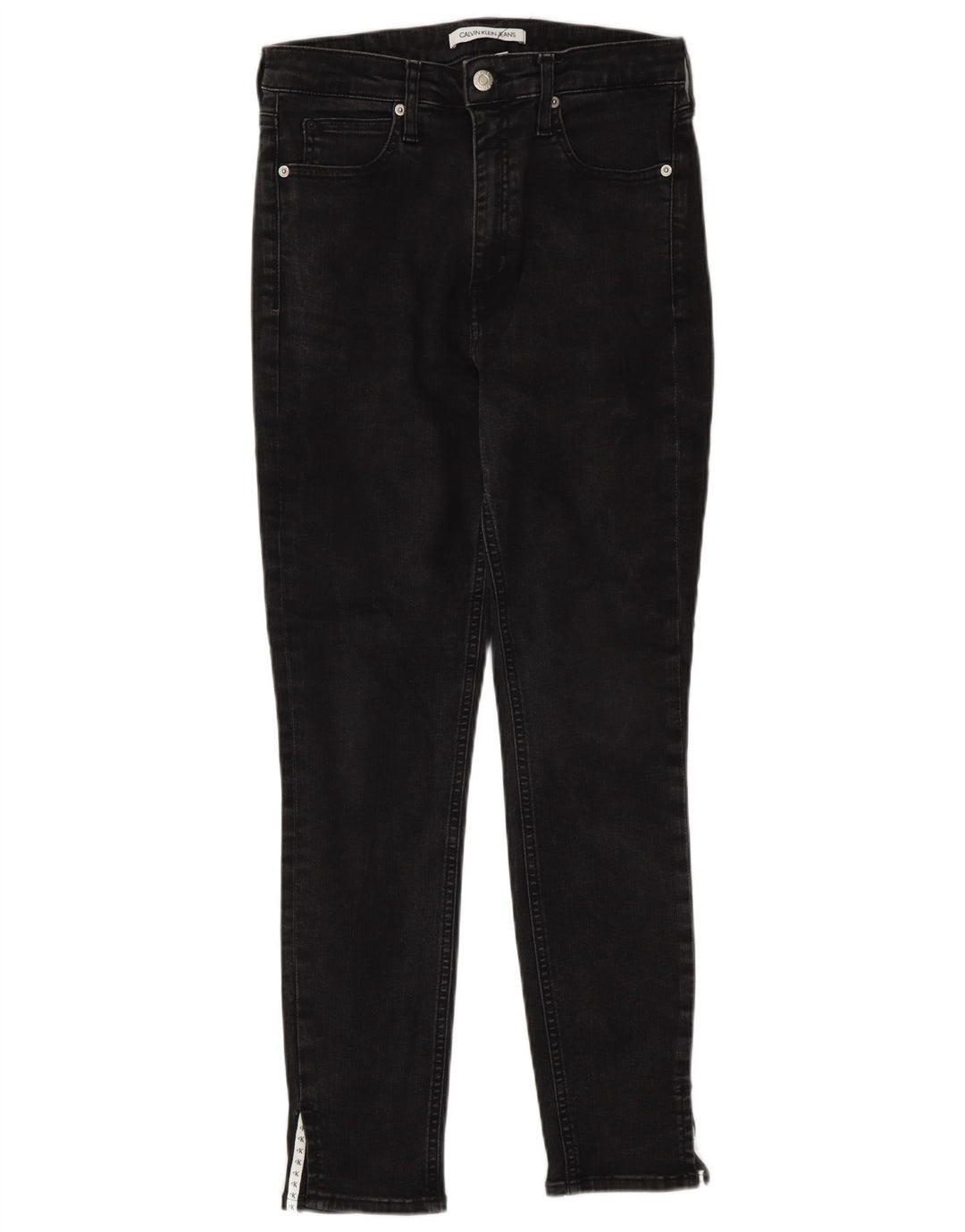 Calvin Klein Damen Skinny Jeans W30 L27 Grau