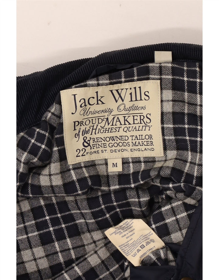 Jack Wills wattierte Herrenweste, UK 38, mittelmarineblaues Nylon