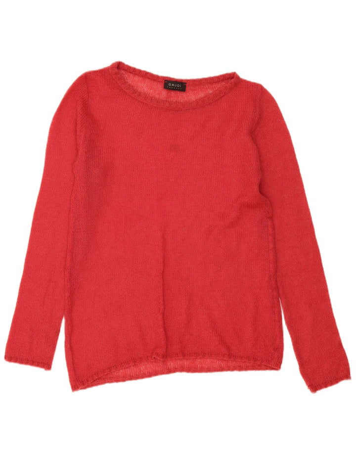 Gaudi Damen Pullover mit U-Boot-Ausschnitt, UK 14, Mittelrot