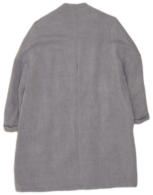 Zara Damen Mantel UK 14 Mittelblau