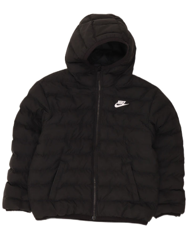 NIKE Wattierte Jacke mit Kapuze für Jungen, 10–11 Jahre, Mittelschwarzes Polyester