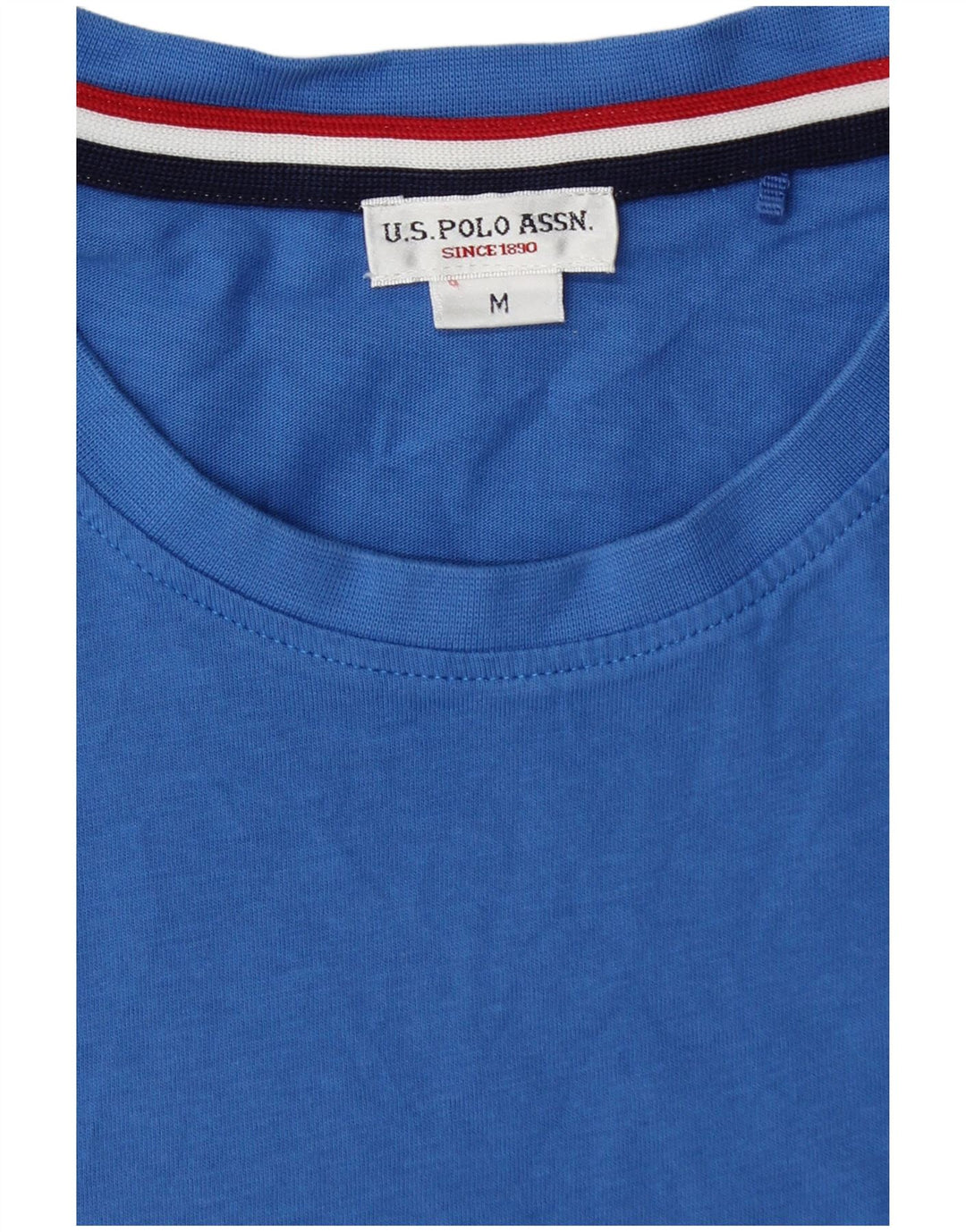 U.S. Polo Assn. Herren-T-Shirt-Oberteil aus mittelblauer Baumwolle
