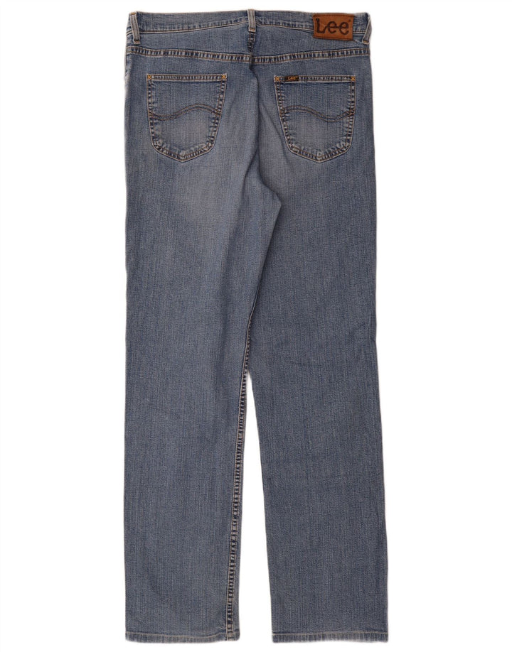 Lee Herren Brooklyn Straight Jeans W36 L36 Blaue Baumwolle