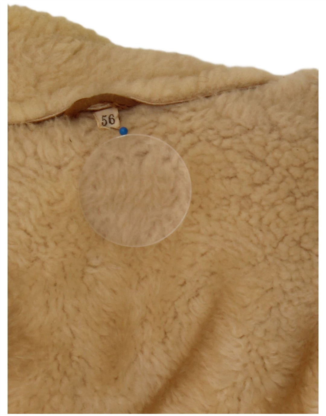 Vintage Herren Zweireihige Lammfelljacke IT 56 3XL Braun