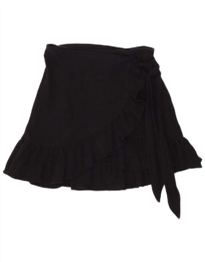 Zara Damen Strick-Wickelrock, Größe S, W26, Schwarz
