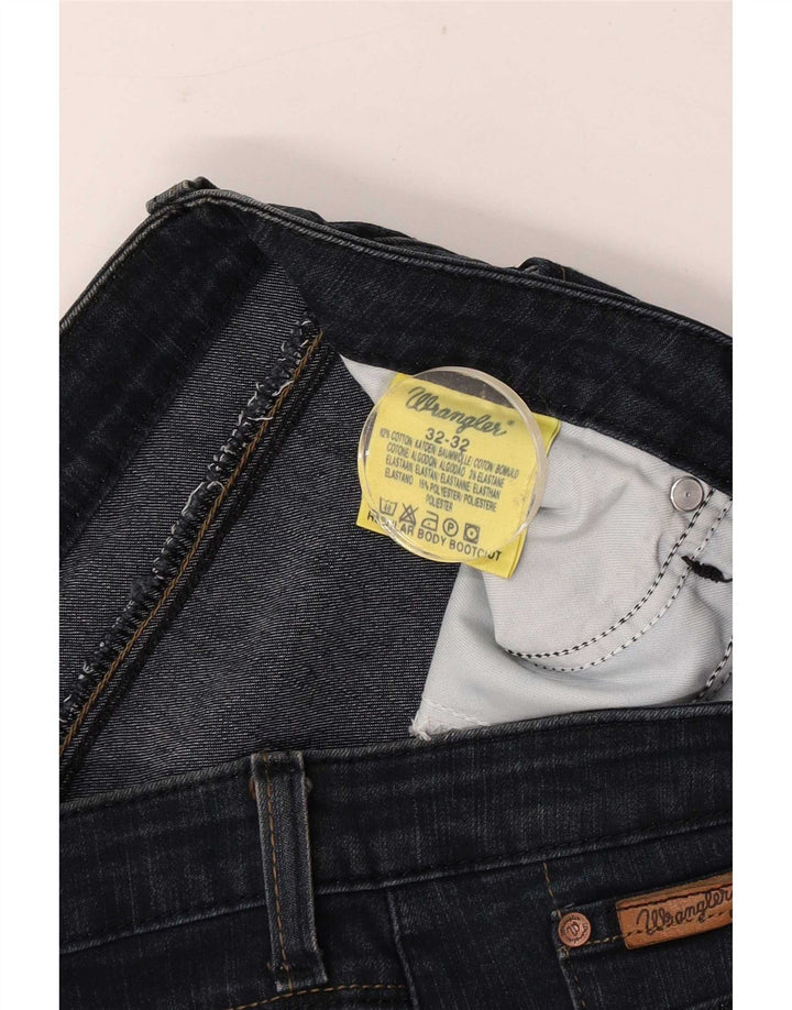 Wrangler Damen Bootcut-Jeans W32 L32 Marineblaue Baumwolle