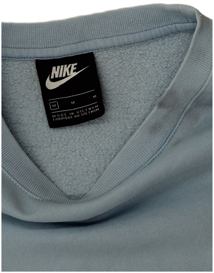 Nike Herren-Sweatshirt-Pullover aus mittelblauer Baumwolle