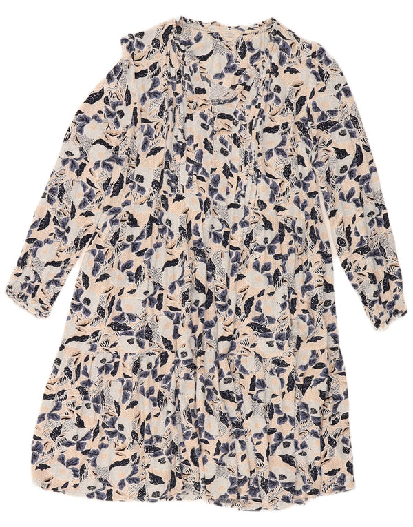 Fat Face Damen-Kleid mit langen Ärmeln, mehrfarbig, Blumenmuster, UK 44