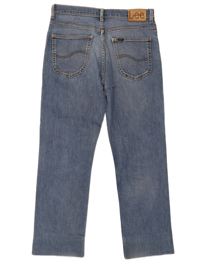 Lee Herren Straight Jeans W34 L27 Blaue Baumwolle
