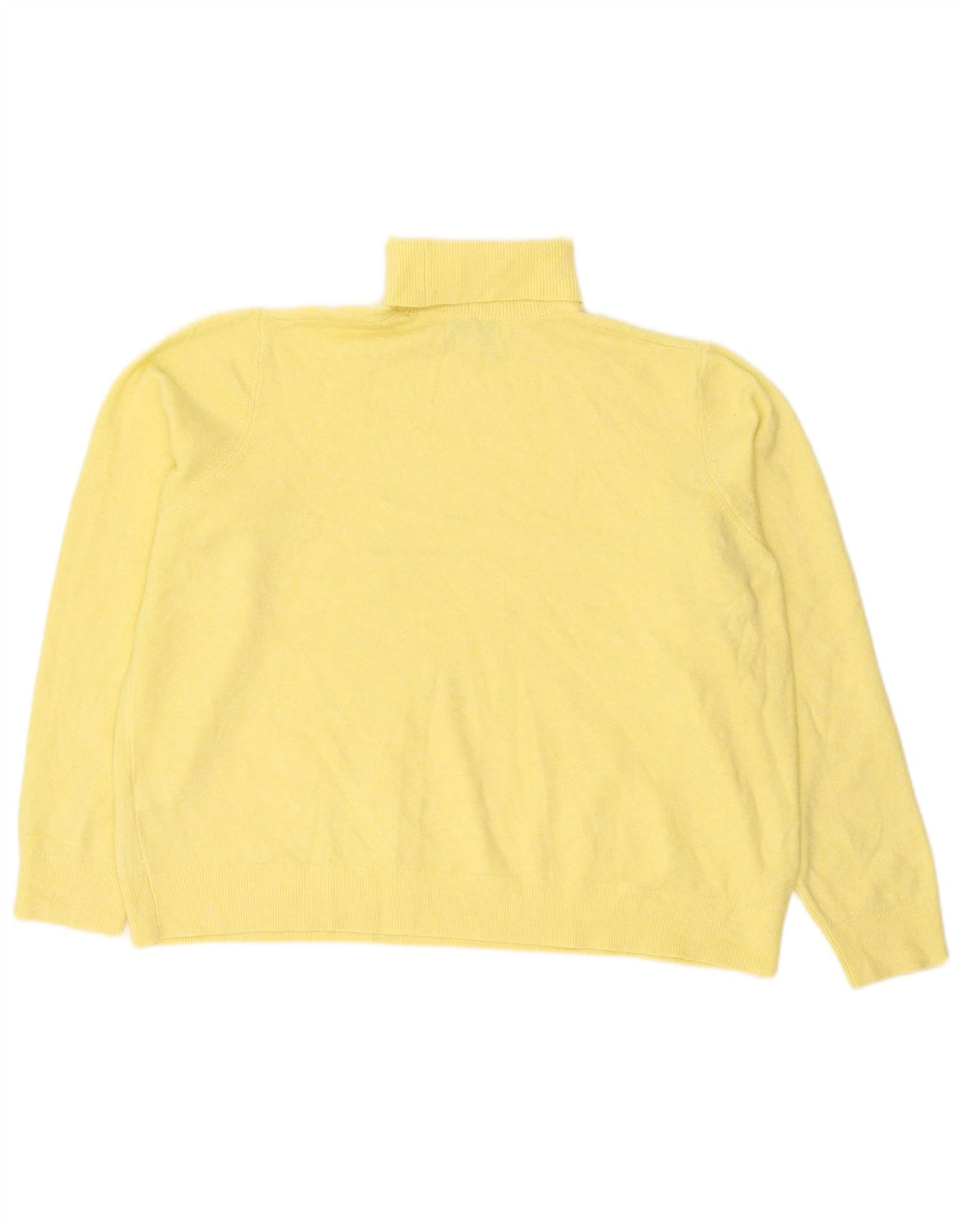 Marks & Spencer Damen Rollkragenpullover, UK 18, XL, Gelb, Polyester