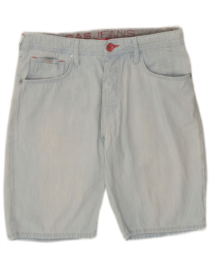 Gas Herren Jeansshorts W29 mittelblaue Baumwolle