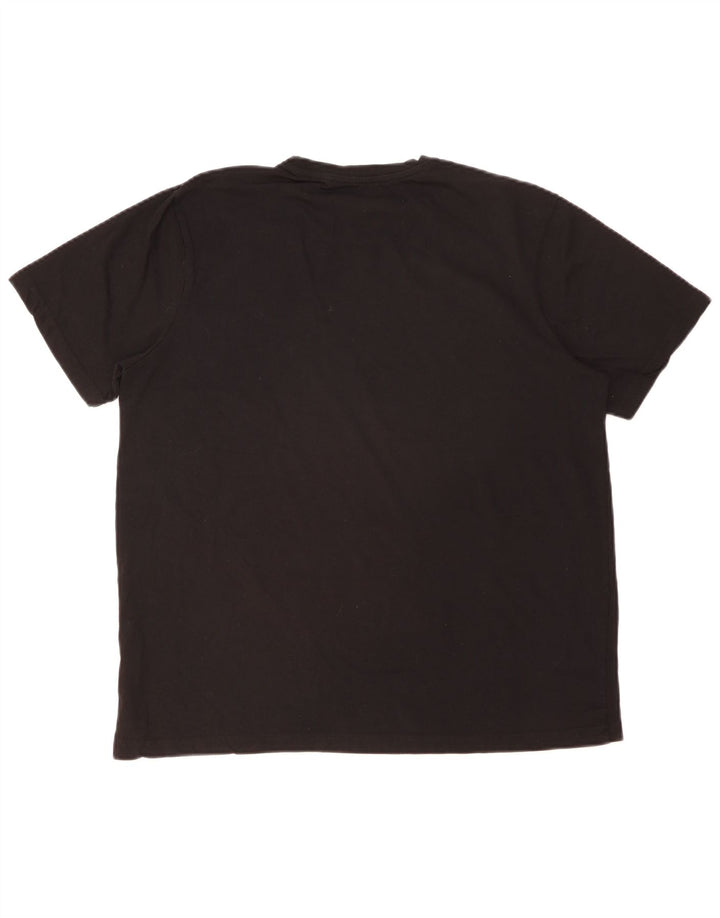 MOUNTAIN WAREHOUSE Herren-T-Shirt mit Grafik, Größe L, aus schwarzer Baumwolle