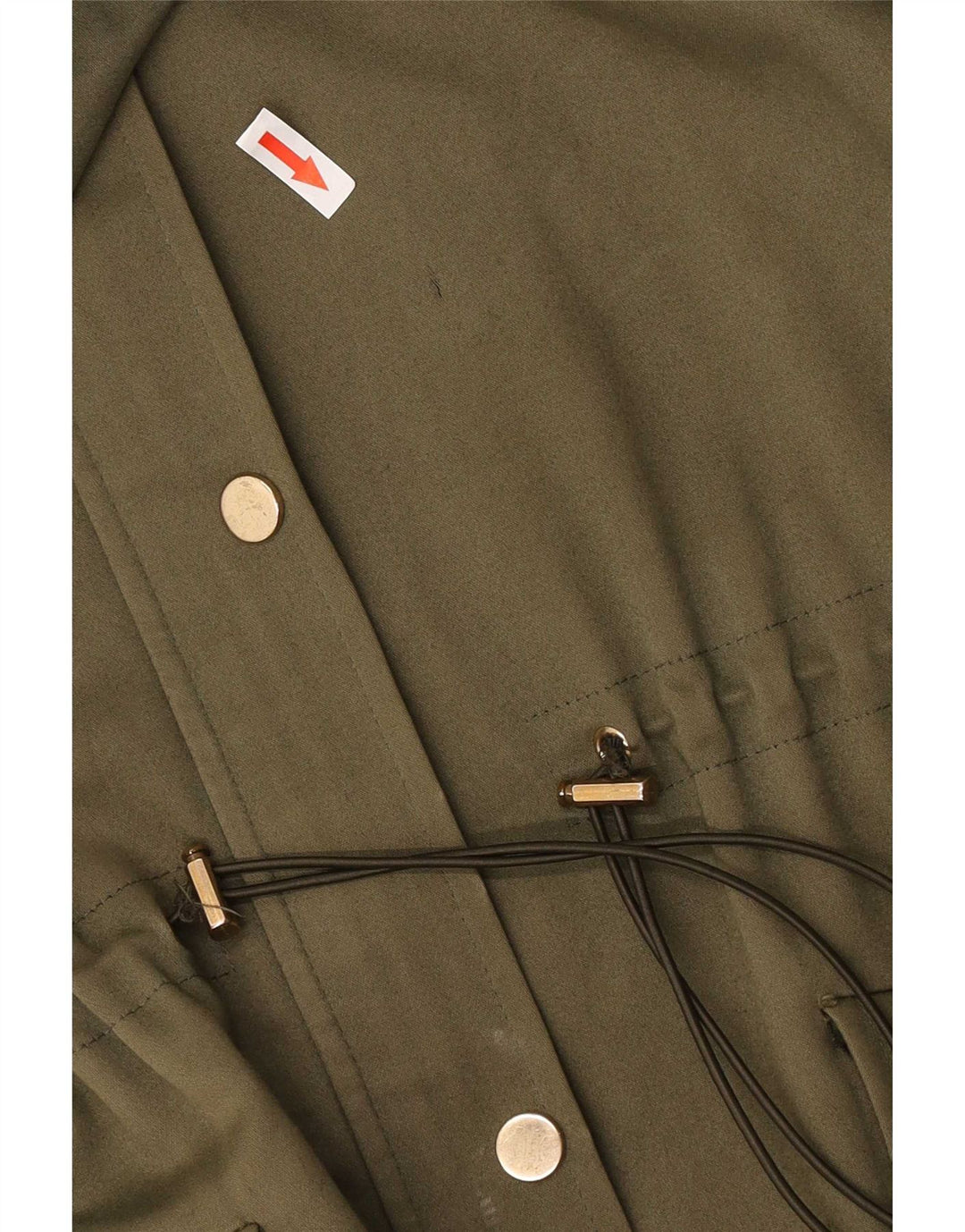 Reiss Damen Parka mit Kapuze, übergroß, Gr. 8, Khaki, Baumwolle