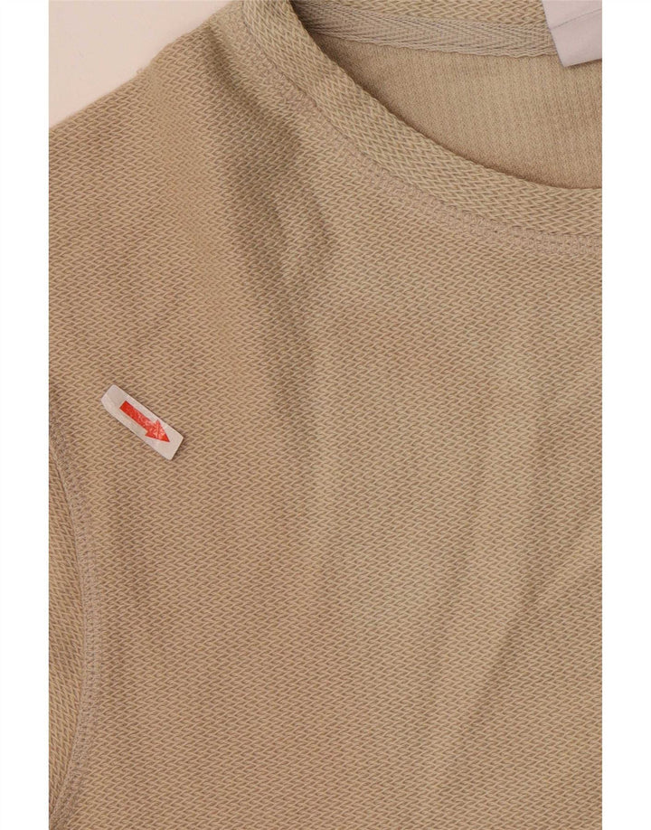 Zara Herren T-Shirt Top Mittelbeige Baumwolle