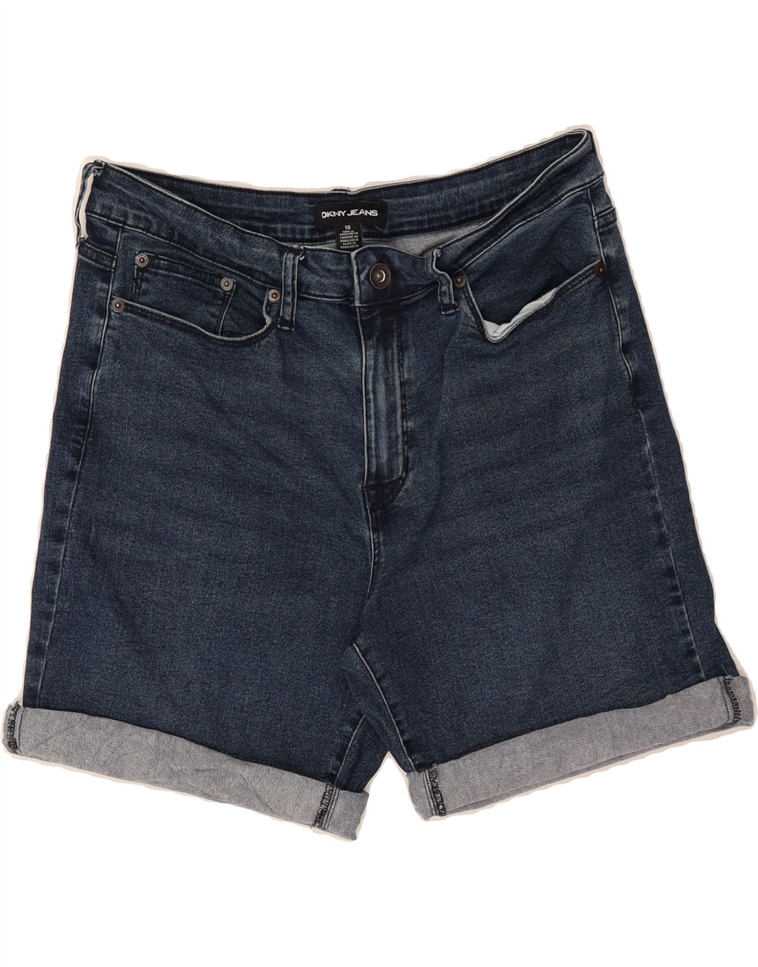 DKNY Womens Denim Shorts US 10 Large W30 Blue Cotton Vintage Dkny and Second-Hand Dkny from Messina Hembry 