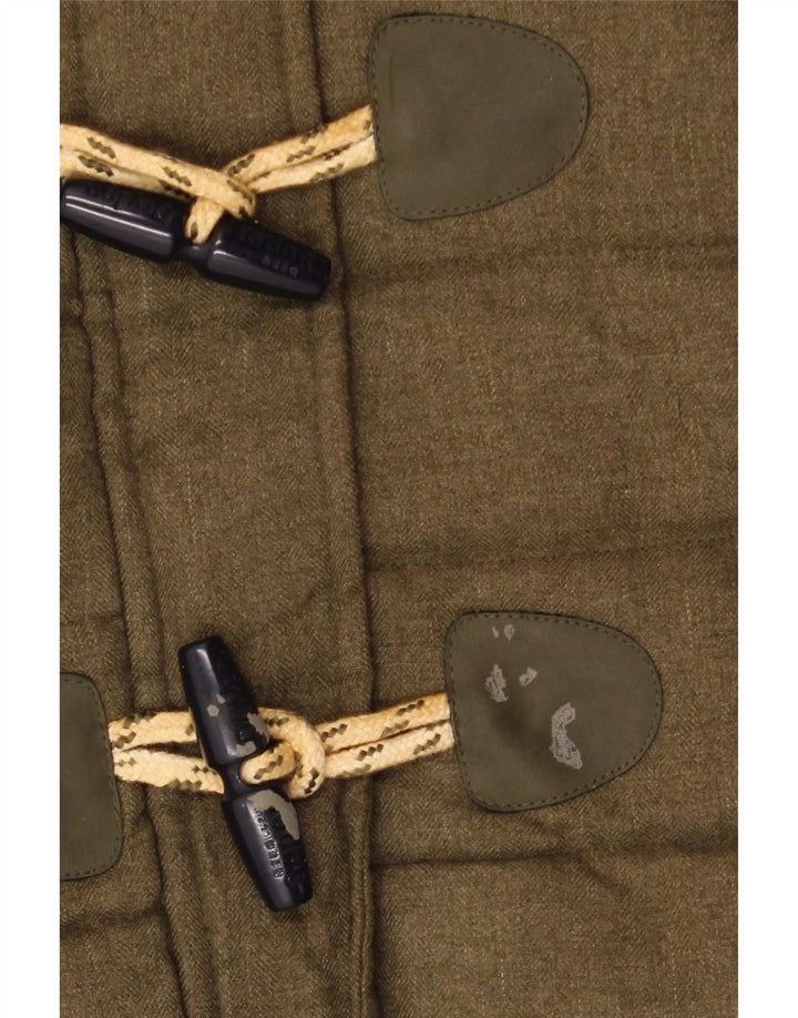 Superdry Womens Hooded Duffle Wattierte Jacke UK 14 Medium Khaki Winter