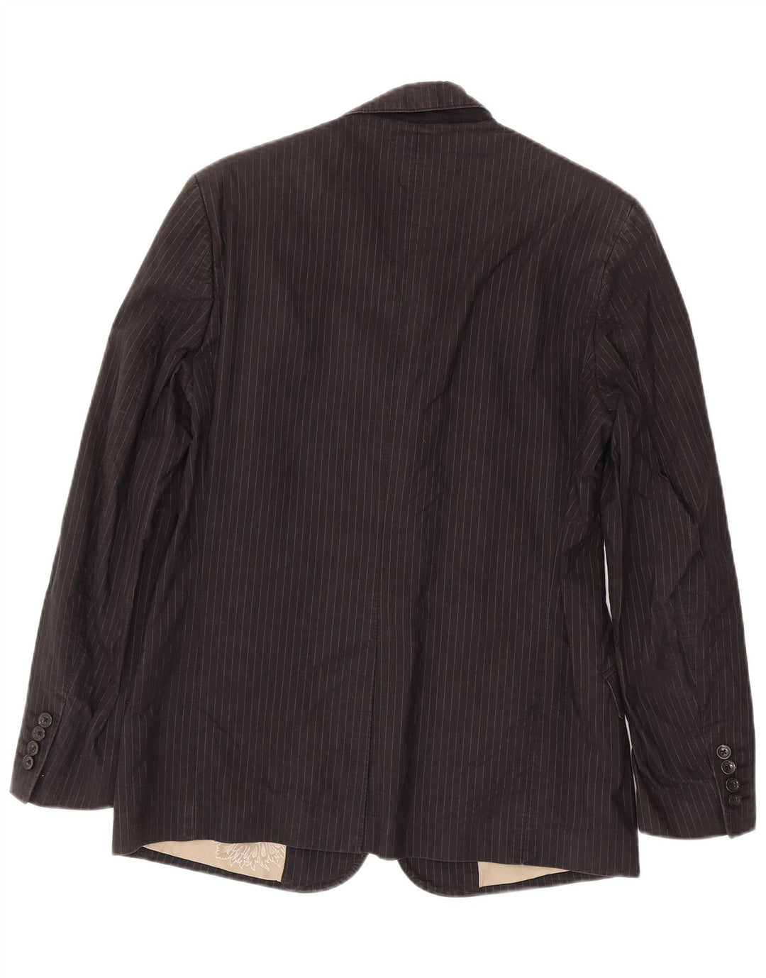 Just Cavalli Herren-Blazer mit 3 Knöpfen, IT 48, mittelschwarz, gestreift, Baumwolle