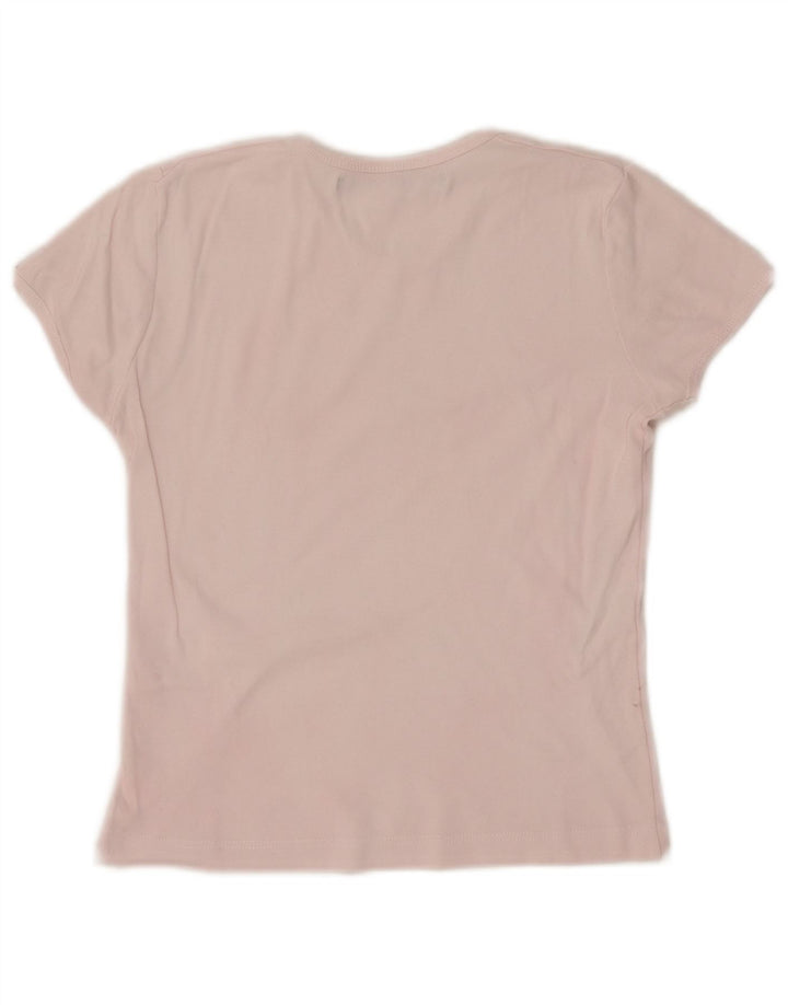 LEE Damen Crop T-Shirt Top UK 12 Mittelrosa