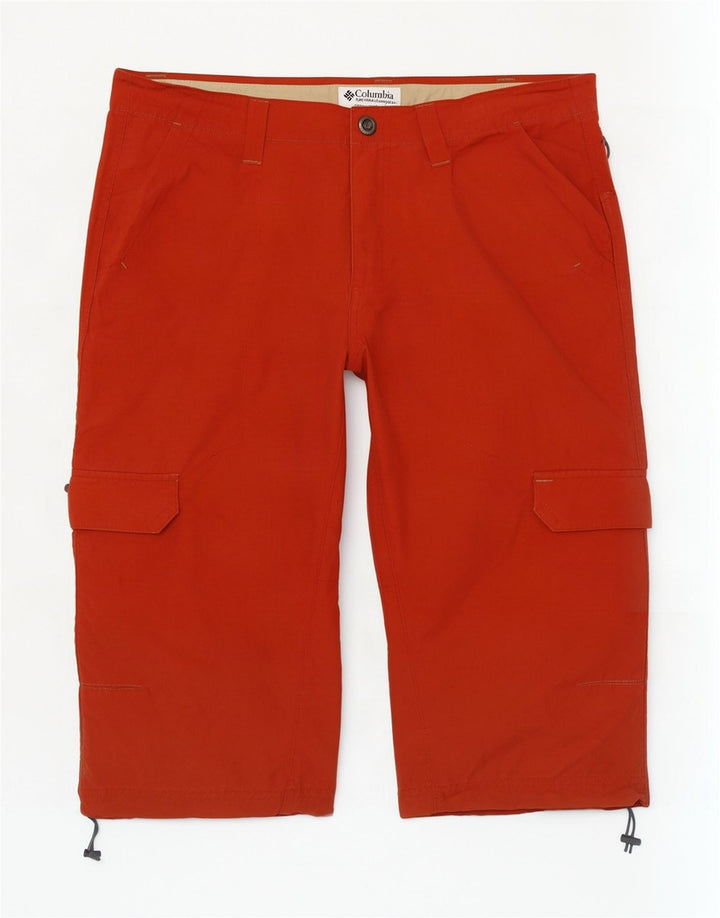 Columbia Herren Cargoshorts W34 Large Orange Baumwolle