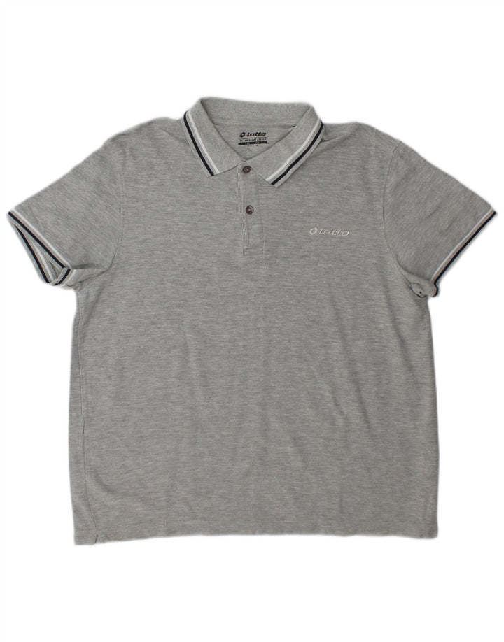 Lotto Herren Poloshirt Mittelgrau meliert