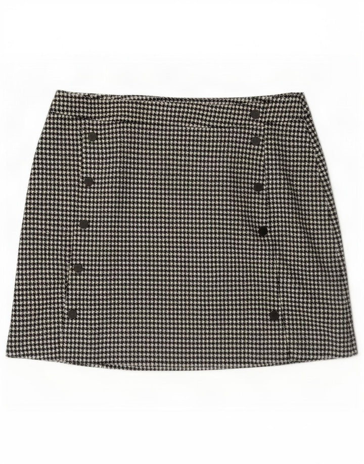 Phase Eight Damen Minirock UK 18 XL W38 Schwarzer Hahnentritt-Polyester